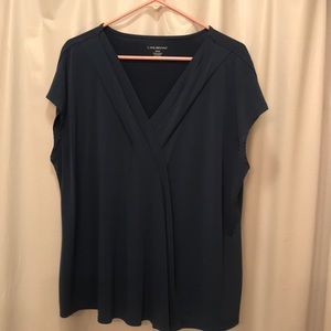 Matte Jersey Pleat-Front Top